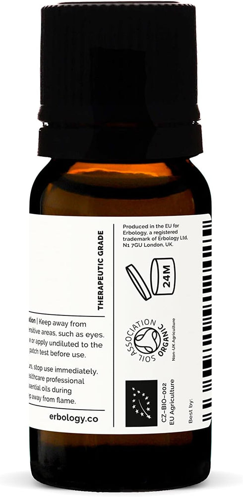 Erbology Organic Pure Lavender Essential Oil 0.34 fl oz - Small Batch - Sustainably Sourced Straight from Farm in Provence, France...