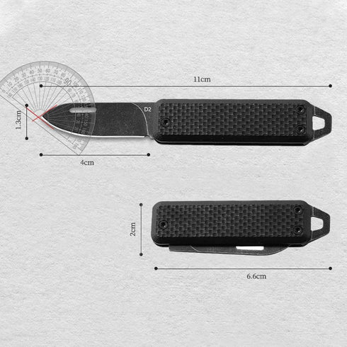 G10 Small Pocket Knife For Men, Extremely Sharp D2 Steel Keychain EDC Blade, Multifunction Mini Package Opener Little Knife, Portable Lightweight ...