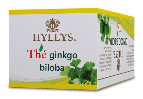 Hyleys Ginkgo Biloba Green Tea – Brain Support Blend with Citrus – 100% Natural, Gluten-Free, Non-GMO, Memory & Focus Tea – 25 Tea Bags...