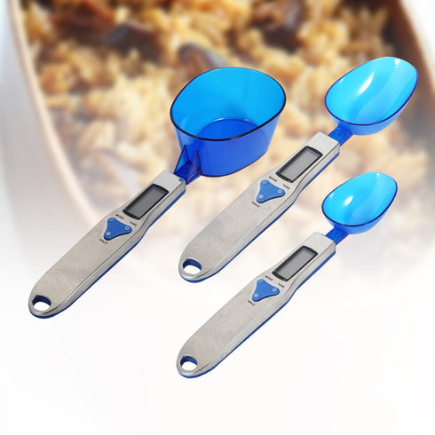 Portable Kitchen Scale Spoon, Milligrams Portable LCD Display Scale with 3 Removable Digital Measuring Spoons with Graduation from 0.1 g to 500 g...