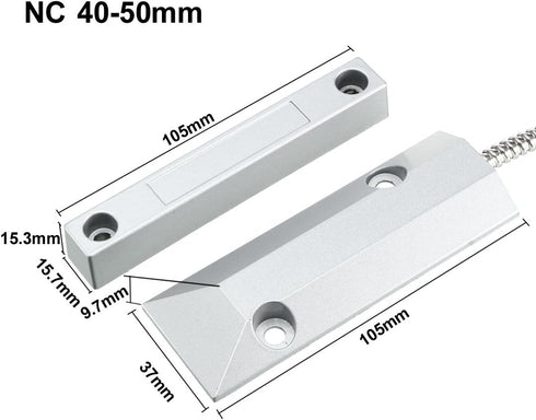 uxcell Rolling Door Contact Magnetic Reed Switch Alarm with 2 Wires for N.C. Applications OC-55...