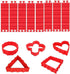 Silicone Cake Mold Cake Shapers Magic Snake DIY Baking Square Rectangular Heart Shape Round Cake Mould,Pack of 8...
