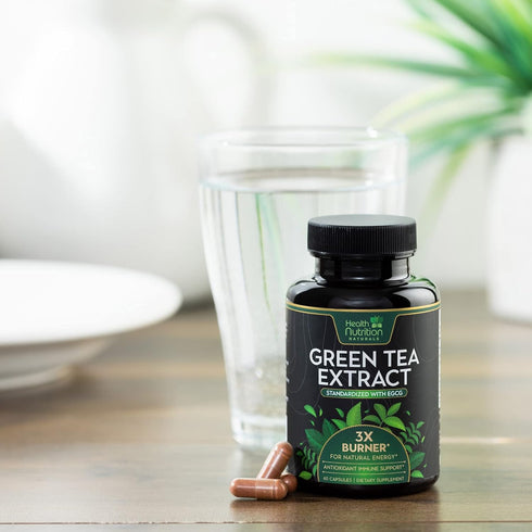 Green Tea Extract Pills - 98% Standardized EGCG 1300mg for Natural Extra Strength Energy - Supports Heart & Antioxidant Health Herbal & Immune Sup...