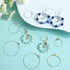 1 Box 60Pcs 6 Styles Round Beading Hoop Earrings Beaded Earring Making Hoops Gold Silver Brass Hoop Earring Findings for Jewelry Making Supplies D...
