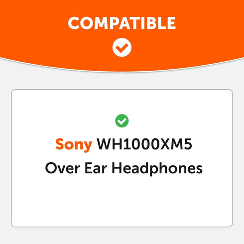 WC ShellZ XM5 - Protective Headphone Exterior Shell & Headband Covers for Sony WH1000XM5 Made by Wicked Cushions | Made with Premium Silicone | (F...