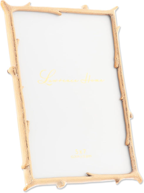 Lawrence Frames 712557 5x7 Gold Metal Natural Branch Design Picture Frame...