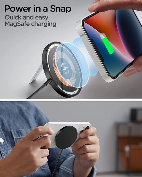 AICase iPhone 14 Magnetic Wireless Charger Built-in USB-C Cable with PD Adapter Compatible with MagSafe Charger for iPhone 14/14 Pro/14 Plus/14 Pr...