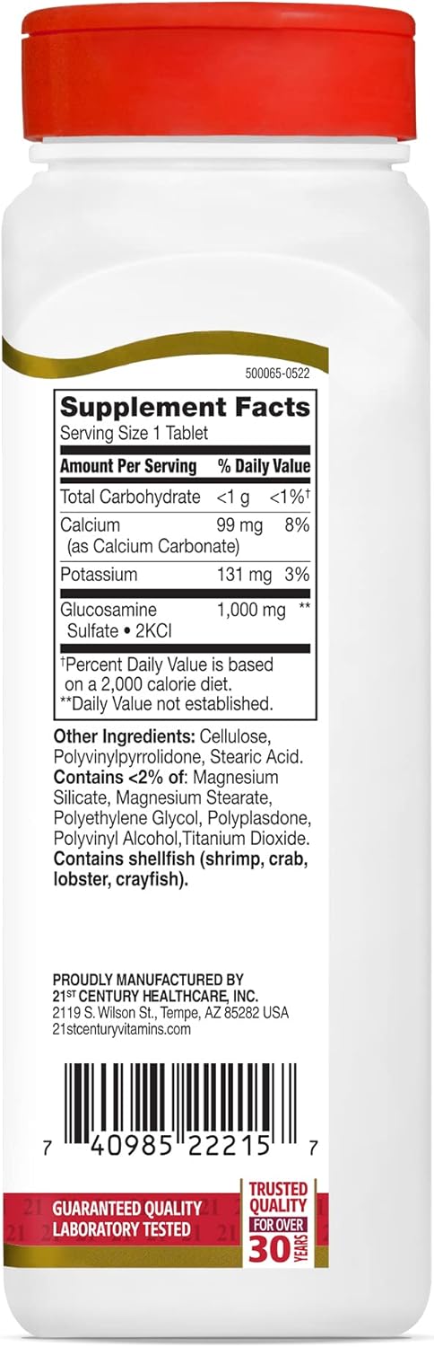 21st Century Glucosamine Relief® 1000mg Tablets, 120 Count...