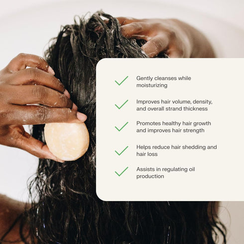 The Earthling Co. Shampoo Bar - Promote Hair Growth, Strengthen & Volumize All Hair Types - Paraben & Sulfate Free formula with Natural, Vegan Ing...