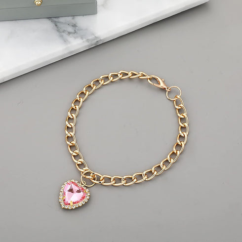 Cat Necklace Collar with Heart Rhinestone Pendant, Lightweight Adjustable Shine Diamond Cute Girl Wedding Birthday Party Pet Necklace Costume Acce...