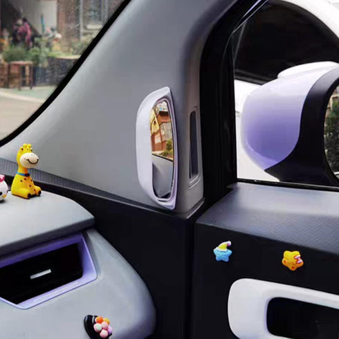 Car Blind Spot Rearview Mirror, Rear Seat Auxiliary Mirror for Second Row Car Door Safely Get-Off...