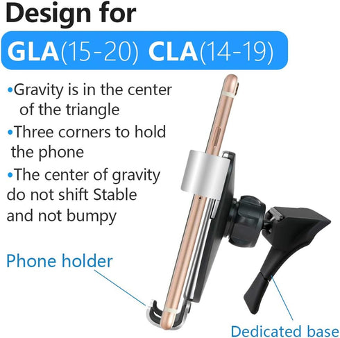 Car Phone Holder for Mercedes Benz GLA-Class 2015-2020 GLA250 GLA45 & CLA-Class 2014-2019 CLA250 CLA45 Auto Interior Accessories Best Cell Phones ...