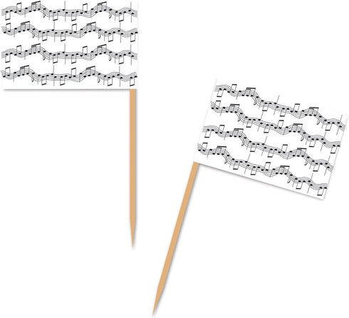 Beistle Musical Notes Picks, 2 1/2-Inch, White/Black...
