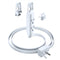 Maximm Extension Cord with Removable Easy-Hook System, 1 ft, 3 Outlet Extension Cord 90° Flat Plug, Hang at Eye Level or Higher for Super-Easy Acc...