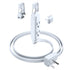 Maximm Extension Cord with Removable Easy-Hook System, 1 ft, 3 Outlet Extension Cord 90° Flat Plug, Hang at Eye Level or Higher for Super-Easy Acc...