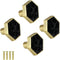 Gold Hexagon Cabinet Knobs Dresser Drawer Knobs Modern Furniture Knob and Handles Kitchen Cabinet Handles with White Zinc Alloy Cupboard Door Pull...