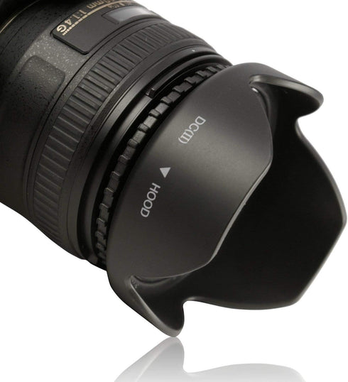 58mm Digital Tulip Flower Lens Hood for Canon Rebel T5, T6, T6i, T7i, T8i, EOS 80D, EOS 90D, EOS 77D, SL3 Cameras with Canon EF-S 18-55mm IS STM L...
