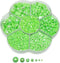 Chenkou Craft 3000PCS 1 Box Neon Green Round Flatback Imitation Half Pearls Bead Loose Beads Gem (Neon Green Half Ball)...