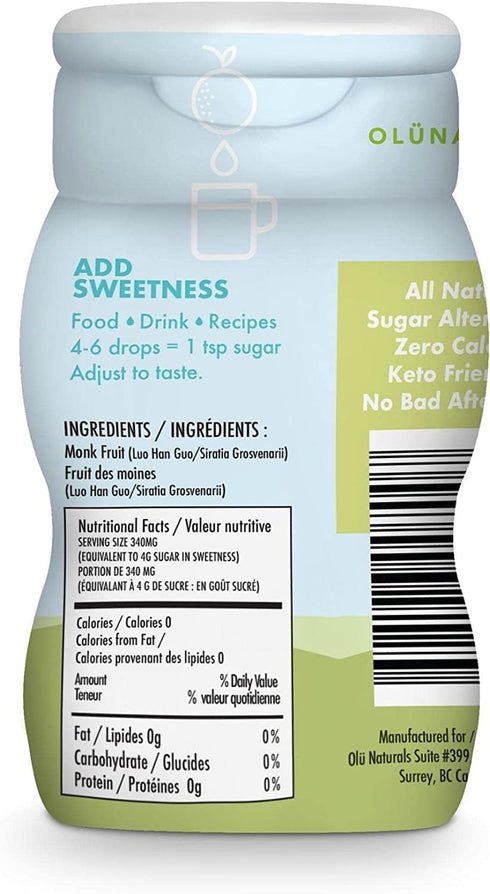SweetMonk - 100% Pure Original Monk Fruit Sweetener Liquid Sugar Substitute - 1.7oz | No Water Added MonkFruit Extract | Zero Calorie Keto Friendl...