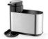 Dish Soap Dispenser with Sink Caddy Kitchen Sink Organizer with Sponge Holder Brush Holder for Countertop, Stainless Steel...
