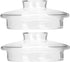 Luxshiny 2pcs Glass Teapot Replacement Lids:Tea Cup Covers, Teapot Covers, Teapot Lid Replacement, Clear Tea Kettle Lids Lids, Glass Teapot Access...
