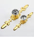 5 Pack Large Sized Enlarged Diamond Clear Crystal Glass Decorative Knobs with Plate,Cabinet Cupboard Door Pulls Handles with Screws for Kitchen Of...
