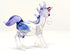 Unicorn Tiny Miniature Figurines Hand Blown Glass Art Fantasy Animals Collectible Gift Home Décor (Blue Pink)...