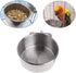 Pet Feeder Water,10oz 20oz 30oz Bird Hamster Small Animal Cup with Holder,2PC Stainless Steel Bowls,Each 10oz Cage Coop Hook Cup for Small Animal ...