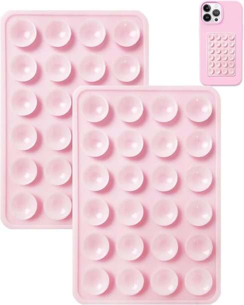 2PCS Silicone Suction Phone Case Mount,Non Slip Suction Cup Phone Mount,Hands-Free Phone Accessories Holder for Selfies and Videos,Silicon Adhesiv...