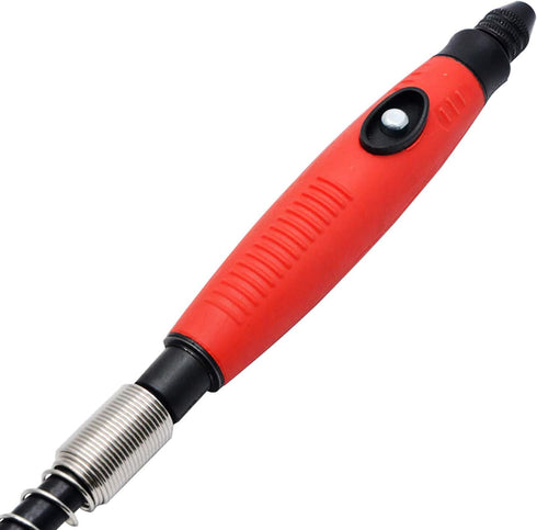 Flex Shaft Adapter Attachment, Flexible Drill Extension Cable Chuck Compatible for Dremel Rotary Grinder Woodworking Tools (Red)...