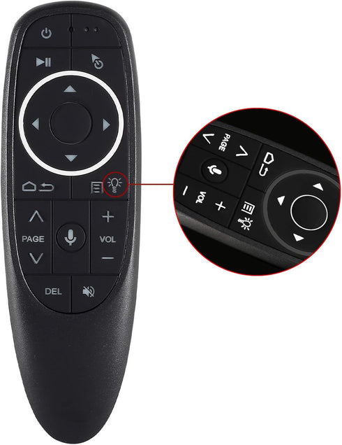 G10s Pro Voice Air Fly Mouse with Backlight, 2.4G Wireless 6 Axis Gyroscope Air Mouse Remote Control, IR Learning Controller for Android TV Box T9...