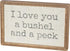 Primitives by Kathy Classic Box Sign, Love You A Bushel and A Peck 15" x 10"...