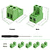 Tnisesm 16Pcs 2 Pin Screw Terminal Block Connector 5.08mm Pitch Pluggable with 2 Pin Phoenix Plug 300V 15A for 28-12AWG Cable...