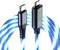 IHAO USB Type C to Type C PD 60W Fast Charging Cable Phone Charger High Data Speed Visible Cool LED Current Flowing for All USB C Device-Blue/39 I...