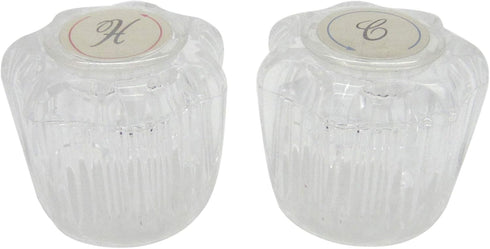 Dura Faucet DF-RKA RV Replacement Hot and Cold Crystal Acrylic Faucet Knobs for Faucet...