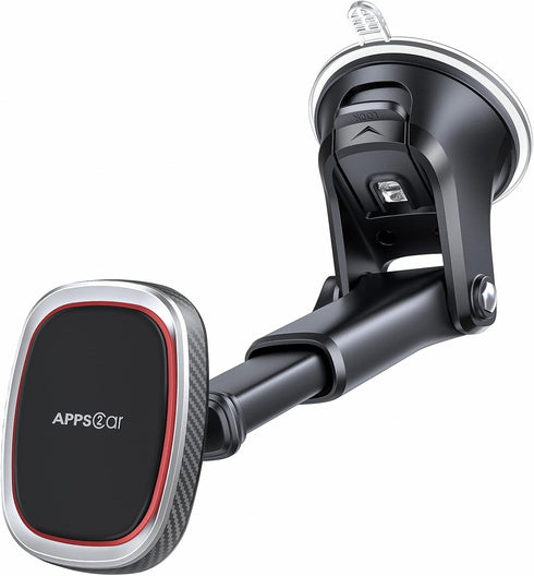 APPS2Car Magnetic Phone Mount, Dashboard Windshield Suction Cup Car Phone Holder Phone Mount with 6 Strong Magnets, Adjustable Telescopic Arm, Com...