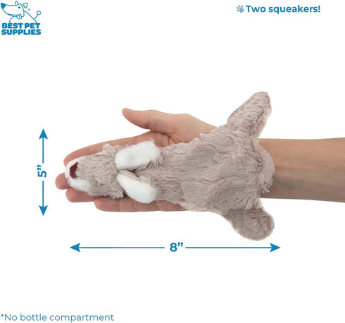 Best Pet Supplies 2-in-1 Stuffless Squeaky Dog Toys with Soft, Durable Fabric for Small, Medium, and Large Pets, No Stuffing for Indoor Play, Supp...