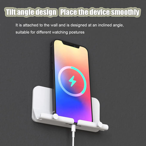 Wall Mobile Phone Holder Phone Holder for Wall Multifunctional Phone Holder Phone Stand with Hook Wall Phone Holder Smartphone Stand Cell Phone Ho...