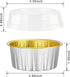 EUSOAR Cupcake Liners with Lids, 30pcs 5oz Disposable Aluminum Foil Ramekins cupcake Baking Cups Containers Wrappers Dessert Cups with Lids, Mini ...