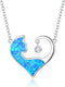 EVER FAITH 925 Sterling Silver Choker Necklace Dainty Tiny Opal Round/Heart Pendant Necklace Jewelry Gift for Women...