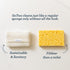 Esembly GoTwo Sudser Set - Dishwashing Kitchen Scrubber and Cleaning Sponge, Long Lasting Silicone Base with Compostable Cotton Mesh Covers...