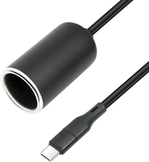 USB C Male to Cigarette,12V /18W, USB C to Cigarette, USB Type C to CigaretteLighter Socket Adapter Power Cable for Radar Detector, Dash Cam, GPS,...