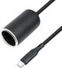 USB C Male to Cigarette,12V /18W, USB C to Cigarette, USB Type C to CigaretteLighter Socket Adapter Power Cable for Radar Detector, Dash Cam, GPS,...