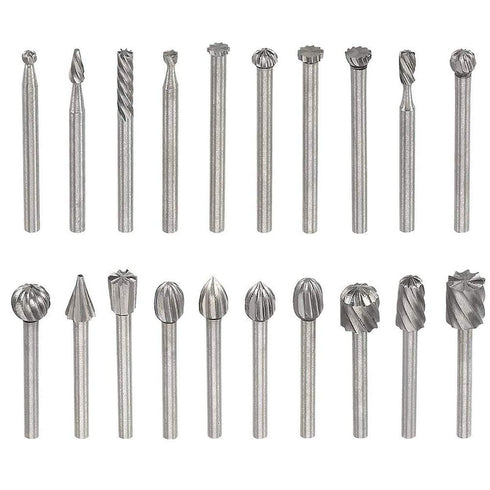 20pcs 1/8 Inch(3mm) Shank HSS Router Bits Burr Rotary Tools Replacement Wood Milling Burrs for Rotary Engraving Woodworking Tool...