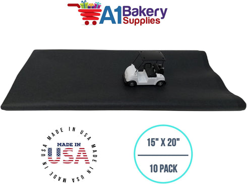A1BakerySupplies Polyester Non-Woven Reusable Color Tissue Paper 20 x 26 Inches - 10 Sheet Pack (Black) Wrapping for Flowers & Bouquet...