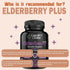 Elderberry Plus Capsules – Immune Support Supplement with Vitamins C, D3, Zinc, Selenium & 11 Ingredients for Year-Round Wellness – 120 Veggie Cap...