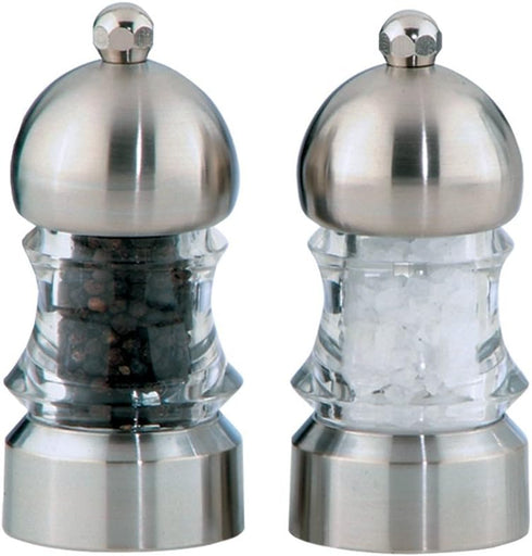 Chef Specialties 3.5" Metro Pepper Mill and Salt Mill Set, Clear...