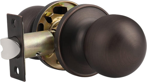 Probrico Ball Passage Door Knobs Door Lock Without Key in Oil Rubbed Bronze...