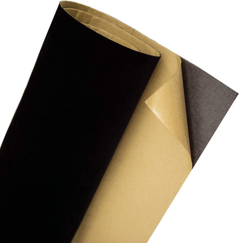 Self Adhesive Velvet Flocking Liner for Jewelry Drawer Craft Fabric Peel Stick17.7" x 118" (Black)...