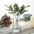 Moden Trapezoid Glass Vase with Gold Mouth for Centerpieces Home Wedding Decoration (1, Small 4.7" x 8.7")...